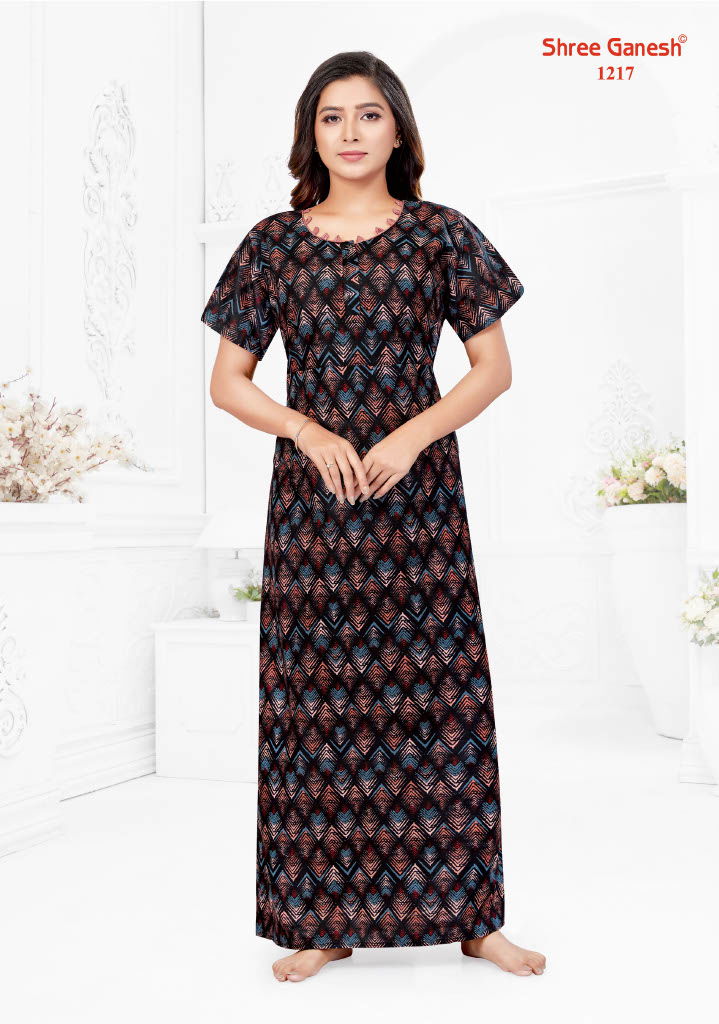 Kavya Vol 2 By Shree Ganesh Printed Cotton Nighty Wholesale Shop In Surat
